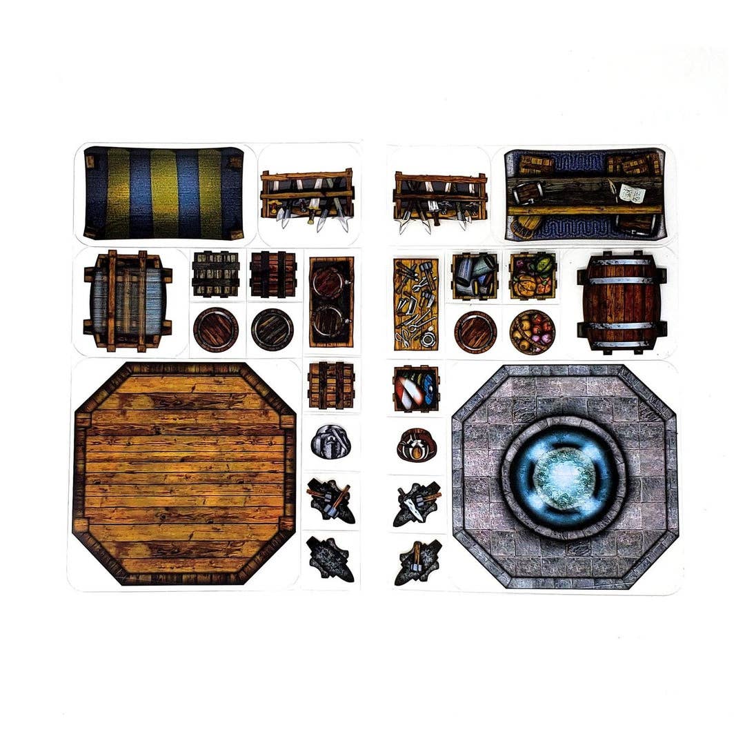 D&D Terrain - Market - 40 Pieces