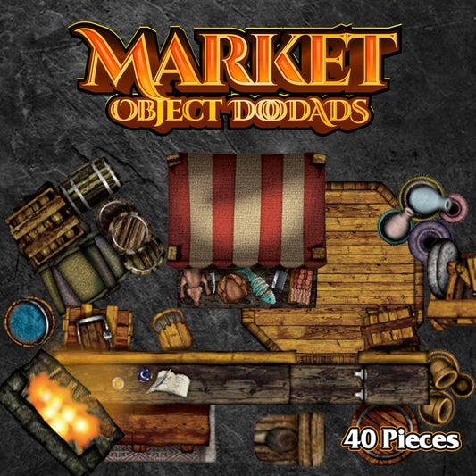 D&D Terrain - Market - 40 Pieces
