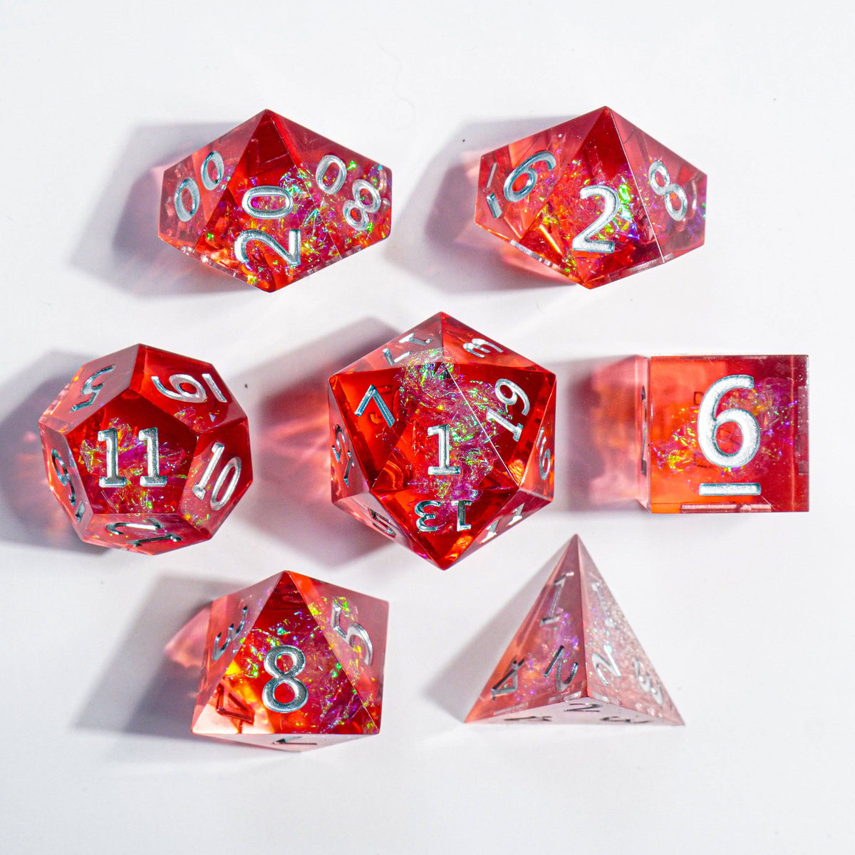 Mimic Dice: Crimson Court - 7-Piece RPG Dice Set