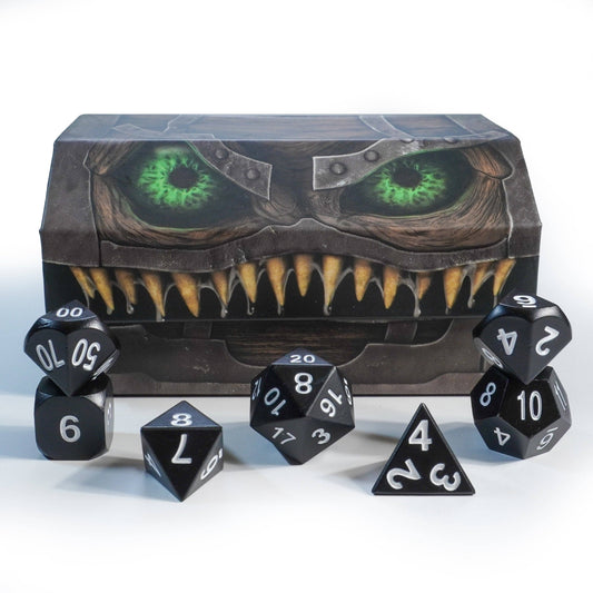 Mimic Dice: Matte Black - 7-Piece RPG Dice Set