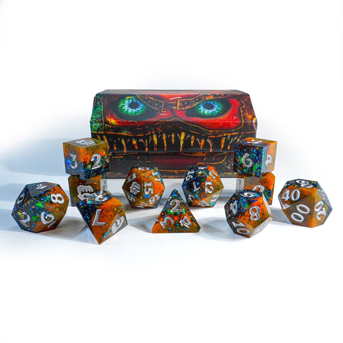Mimic Dice: Dark Ale - 11-Piece RPG Dice Set