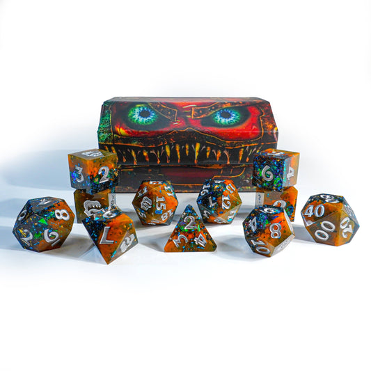 Mimic Dice: Dark Ale - 11-Piece RPG Dice Set