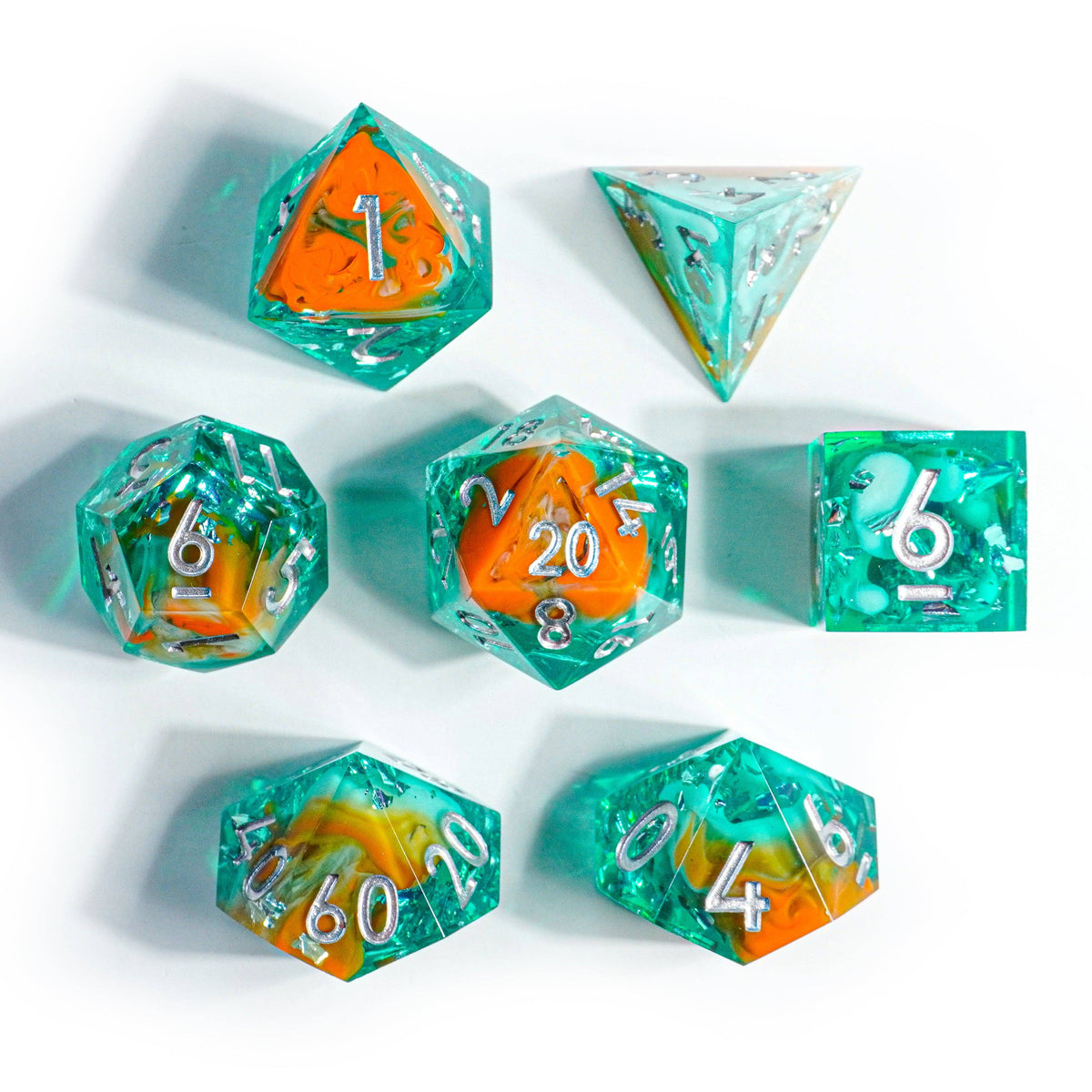 Mimic Dice: Ochre Jelly - 7-Piece RPG Dice Set