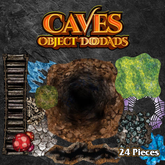D&D Terrain - Caves - 24 Pieces