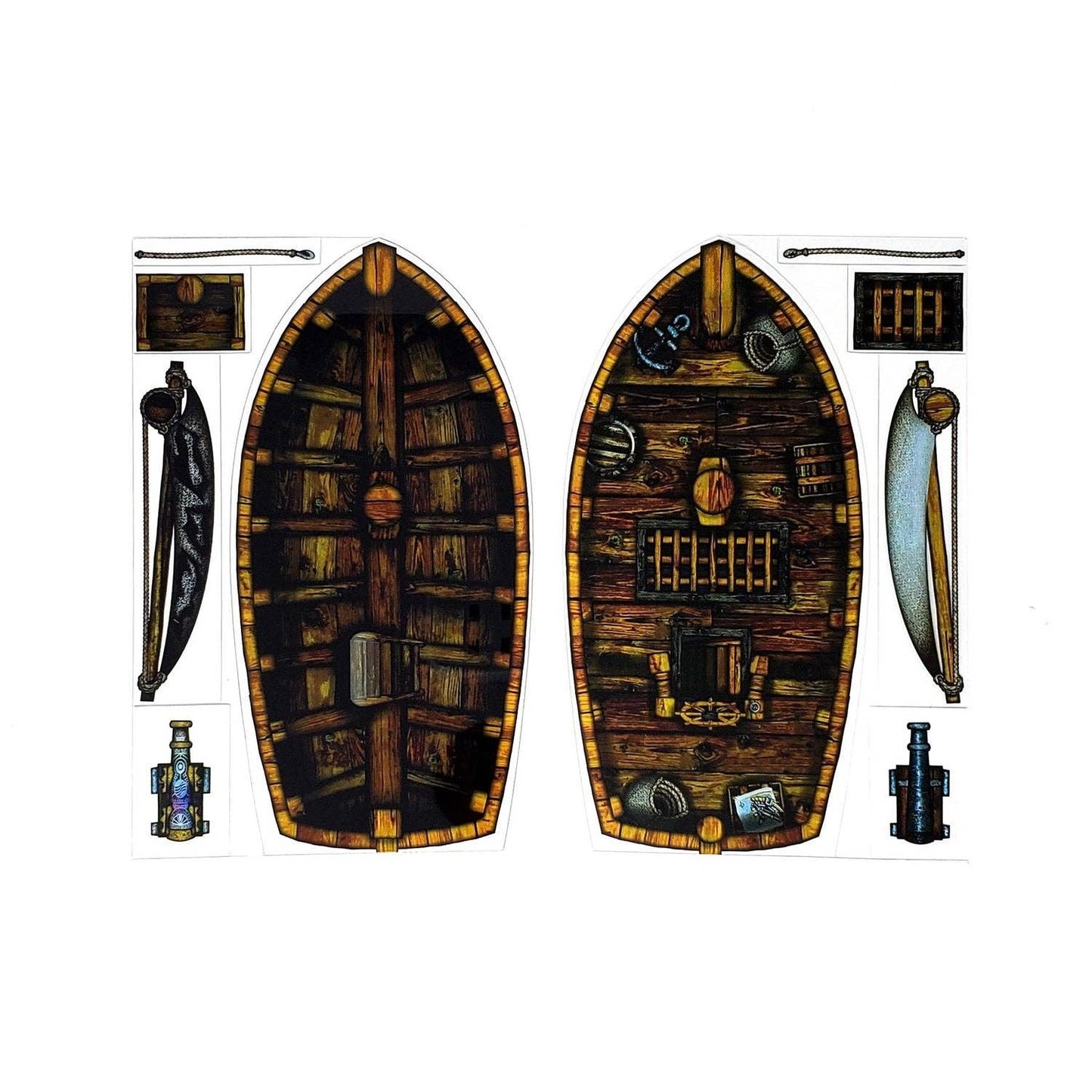D&D Terrain Roleplaying Objects - 30 Pieces - Boats -