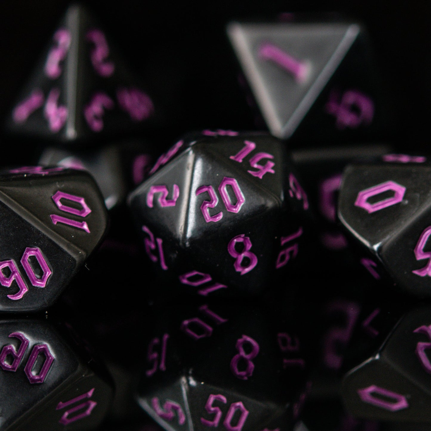 Dark Cathedral Purple Acrylic Dice Set