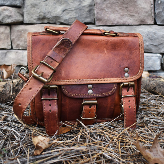 "The Adventurer" Leather Satchel - Small