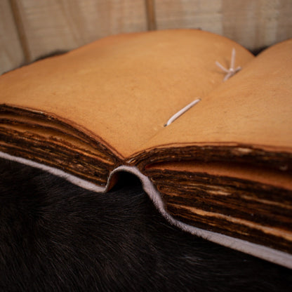 "The Pentacle" Tan Spellbook Leather Journal