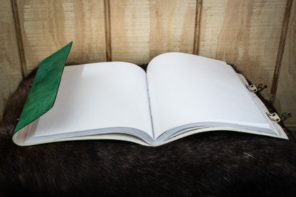 "Tree of Life" Green Leather Sketchbook