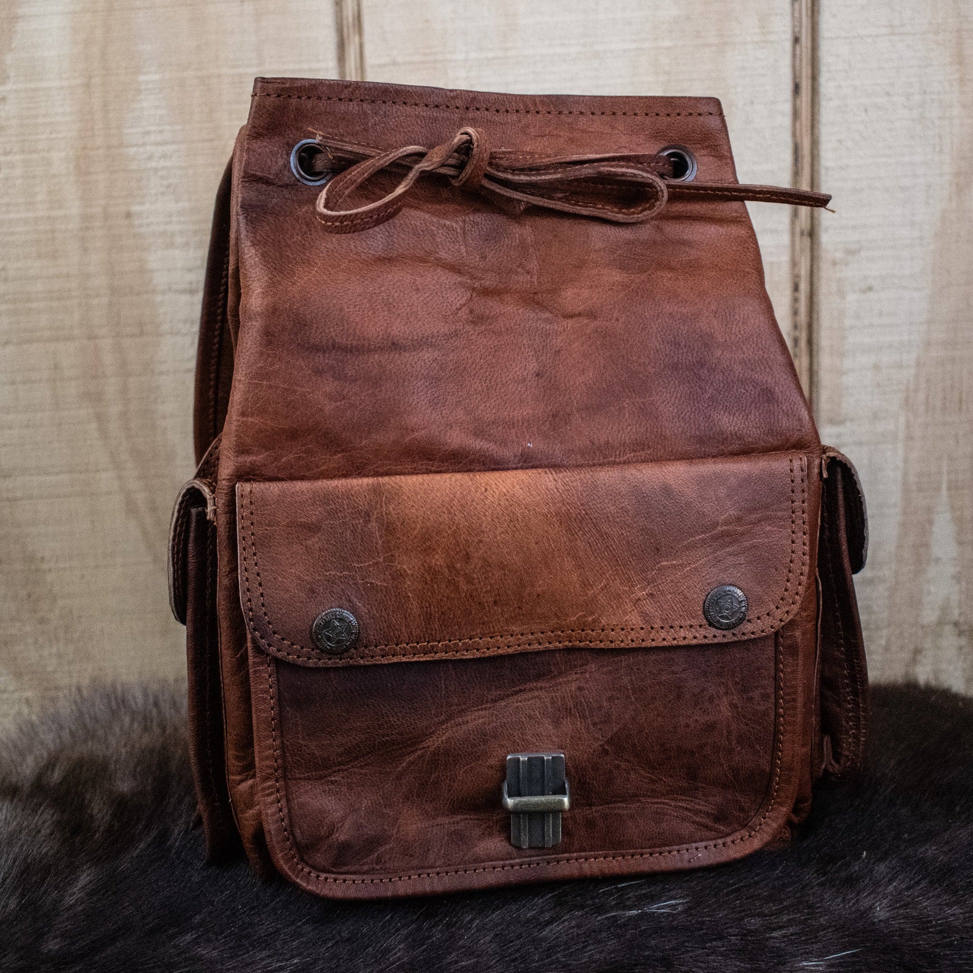 distressed leather mini backpack The Cottage" Leather Mini Backpack