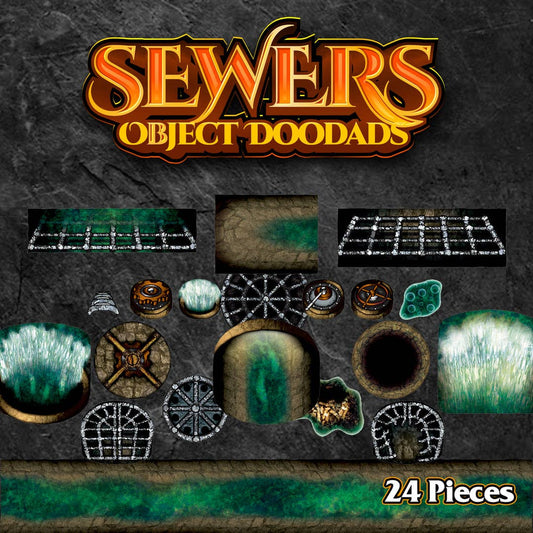D&D Terrain - Sewers - 24 Pieces