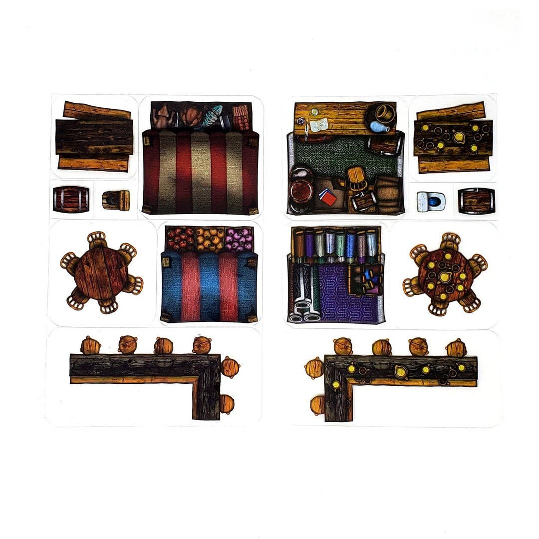 D&D Terrain - Market - 40 Pieces