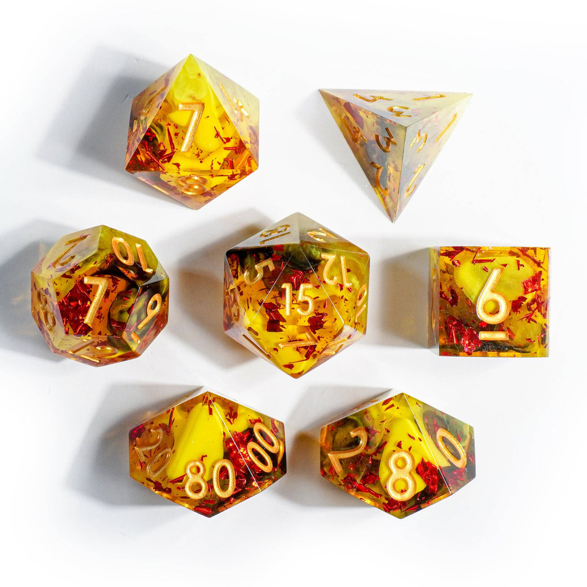 Mimic Dice: Bloodpetal - 7-Piece RPG Dice Set